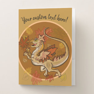 Fun in the Leaves Dragon Pocket Folder