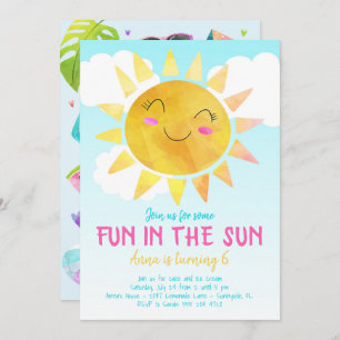 Fun in the Sun Birthday Party Invitation