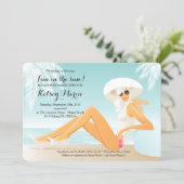 Fun in the Sun Bridal Shower Pool Party Invitation (Standing Front)