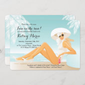 Fun in the Sun Bridal Shower Pool Party Invitation (Front/Back)