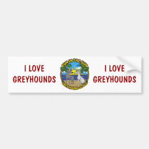 FUN IN THE SUN GREYHOUND STYLE BUMPER STICKER