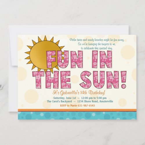 Fun in the Sun Invitation