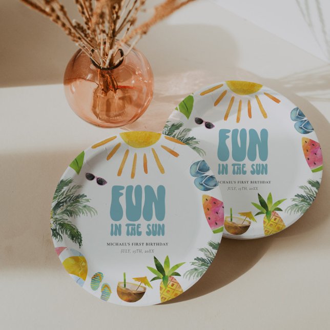 Fun in the Sun Paper Plates (Creator Uploaded)