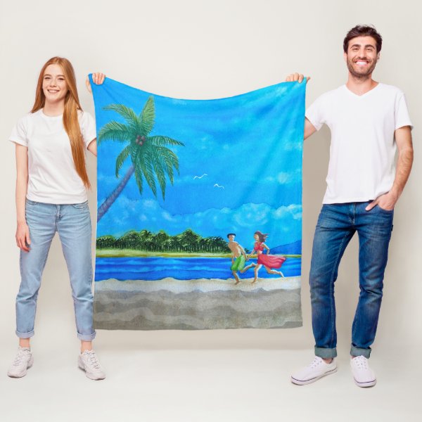 Fun in the Sun Run Fleece Blanket