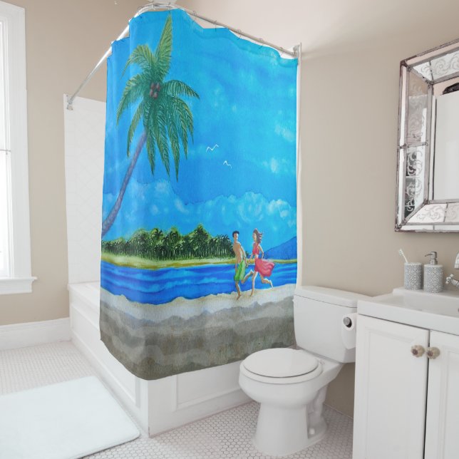 Fun in the Sun Run  Shower Curtain (In Situ)
