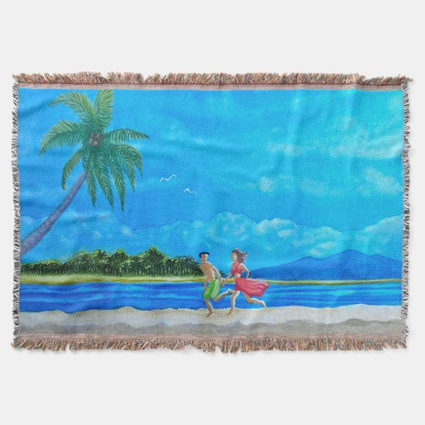Fun in the Sun Run Throw Blanket