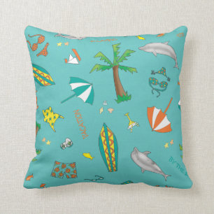Fun in the Sun Sand 'n Sea Throw Pillow