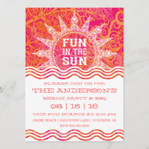 Fun in The Sun Summer Invitation