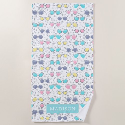 Fun in the Sun Sunglasses beach Beach Towel