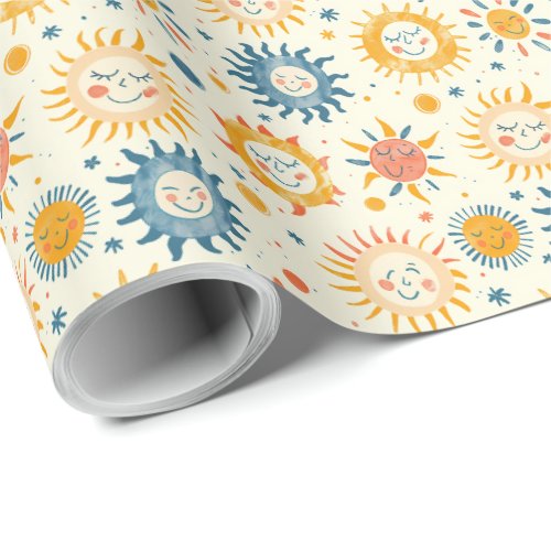Fun In The Sun Sunshine Illustration Wrapping Paper