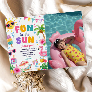 Fun In The Sun Tropical Beach Birthday Party Invitation