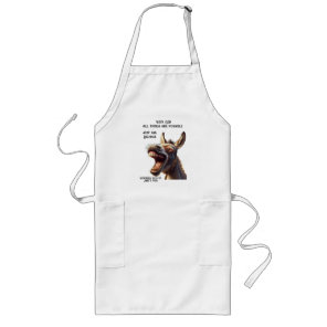 Fun Inspirational Bible  Quote Balaam's Donkey Long Apron