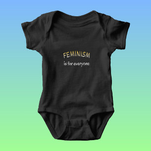 Fun inspirational feminism for everyone quote baby bodysuit