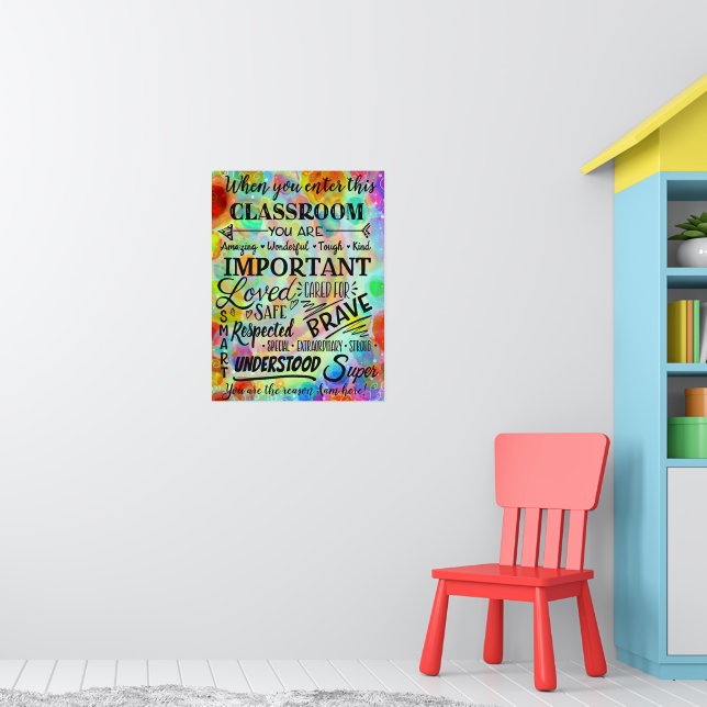 Fun Inspiring Classroom Teacher Education Poster | Zazzle
