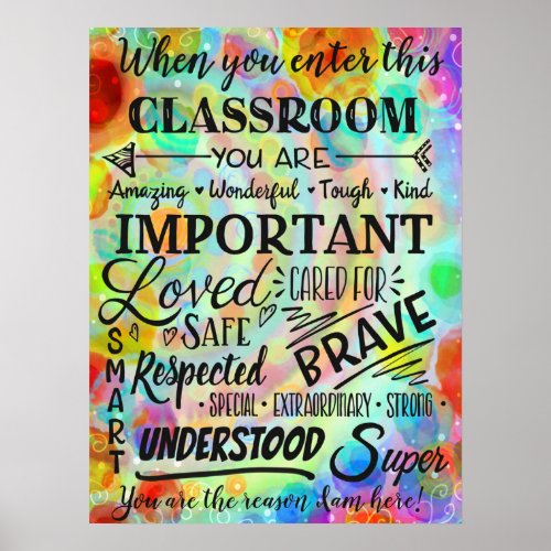 Fun Inspiring Classroom Teacher Education Poster