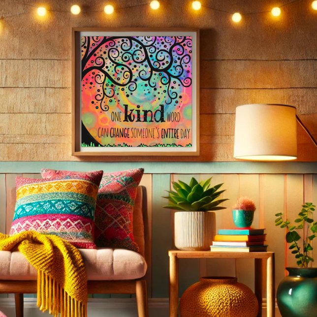 Fun Inspiring One Kind Word Classroom Poster (Creator Uploaded)