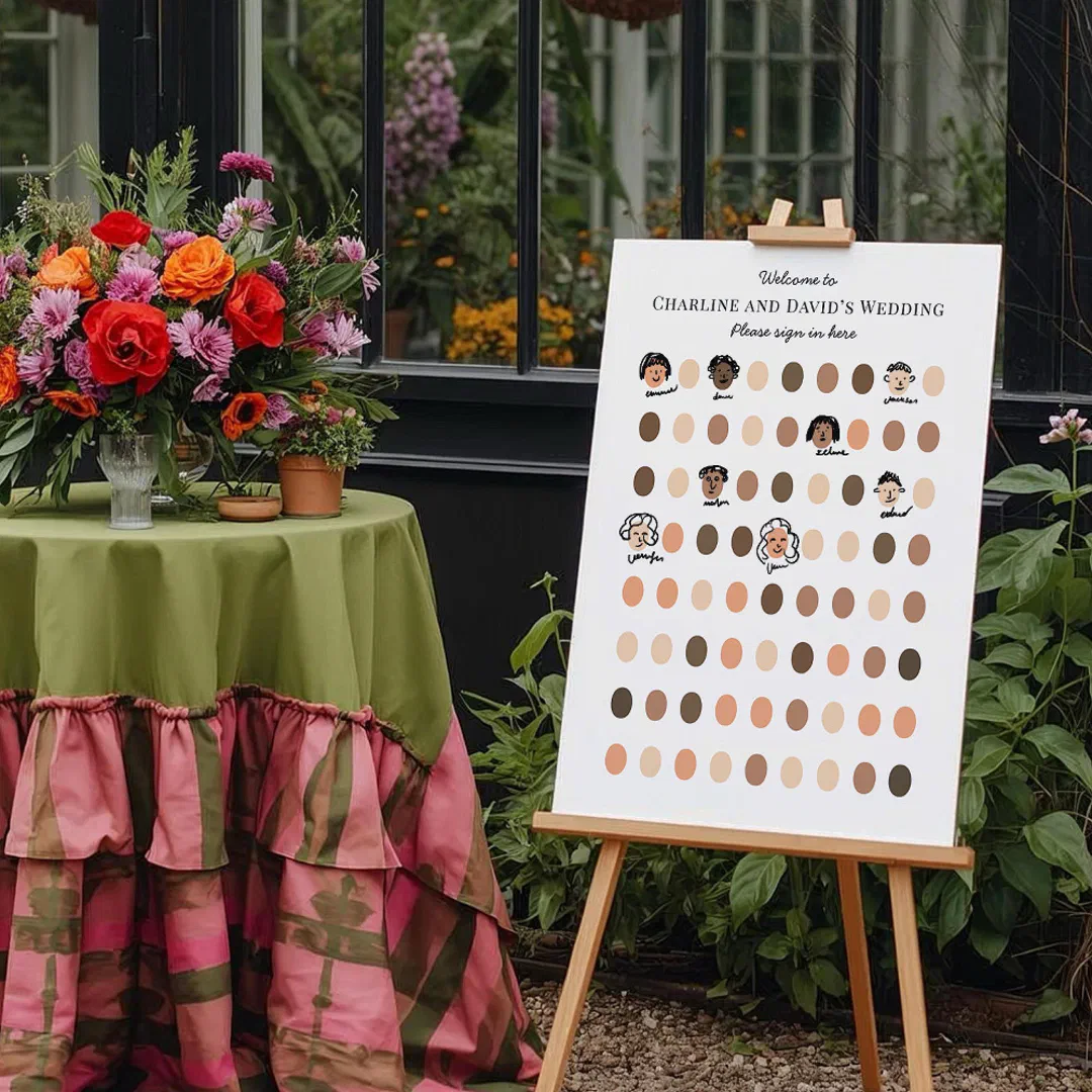 Fun Interactive Wedding Doodle Guestbook Sign
