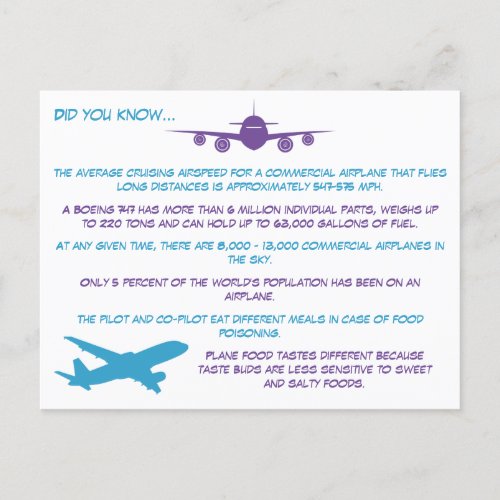 Fun  Interesting Facts About the Airplane Postcard