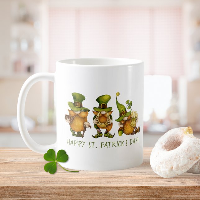 Fun Irish Gnomes Happy St Patrick's Day Coffee Mug (Fun Irish Gnomes Happy St. Patrick's Day Coffee Mug)