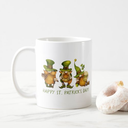 Fun Irish Gnomes Happy St Patricks Day Coffee Mug