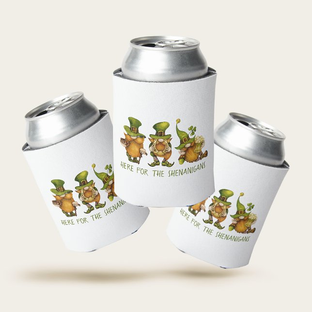 Fun Irish Gnomes Shenanigans St Patrick's Day Can Cooler (Creator Uploaded)