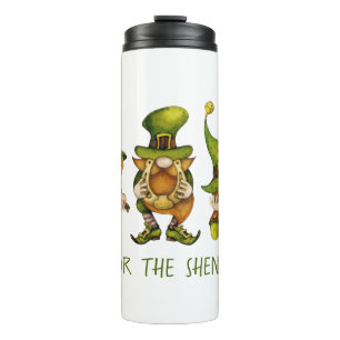 Fun Irish Gnomes Shenanigans St Patrick's Day Thermal Tumbler