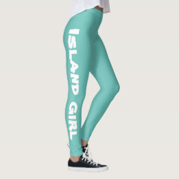 fun ISLAND GIRL typography | Leggings