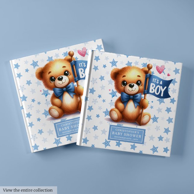 Fun It’s a boy teddy bear guest book for baby boy (Fun It’s a boy teddy bear guest book for baby boy)