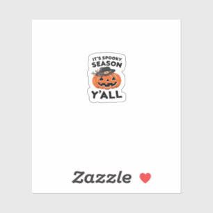 Fun It’s Spooky Season Y’all Pumpkin Design Sticker