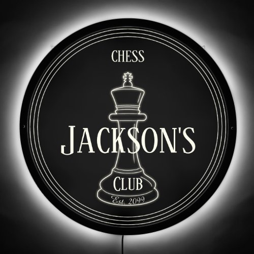 Fun Ivory Neon King Chess Piece with Name LED Sign