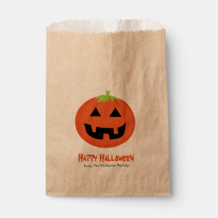 Fun Jack-O-Lantern Halloween Party Favor Bag
