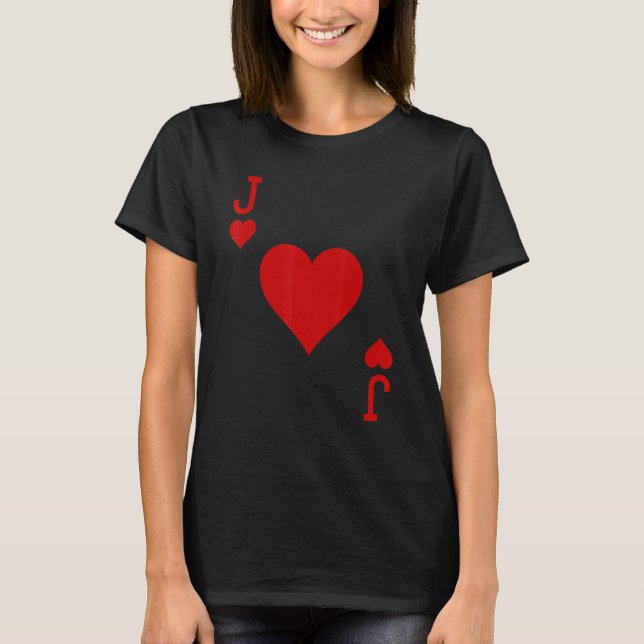 Fun Jack of Hearts  Cute playing card costume idea T-Shirt (Front)
