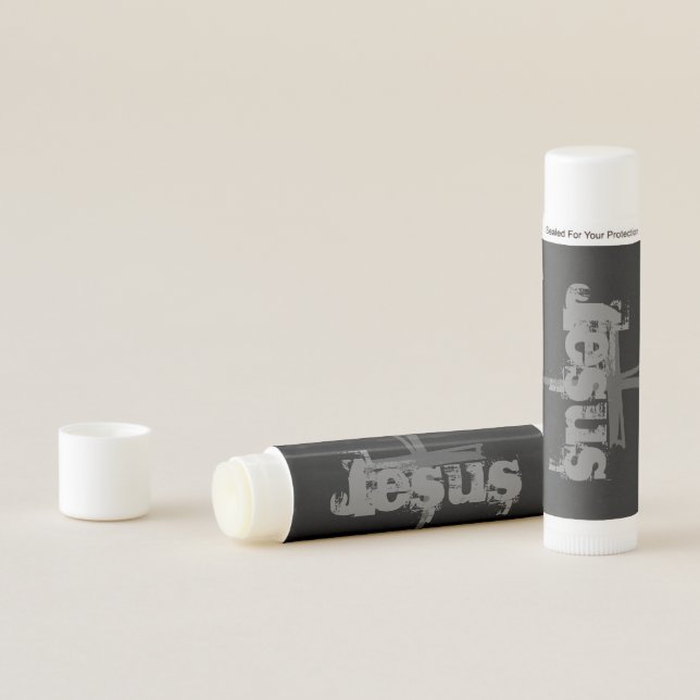 fun JESUS lettering + CROSS | Lip Balm (In Situ)
