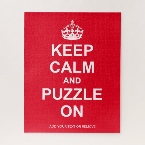 Fun jigsaw message Keep Calm And Puzzle On