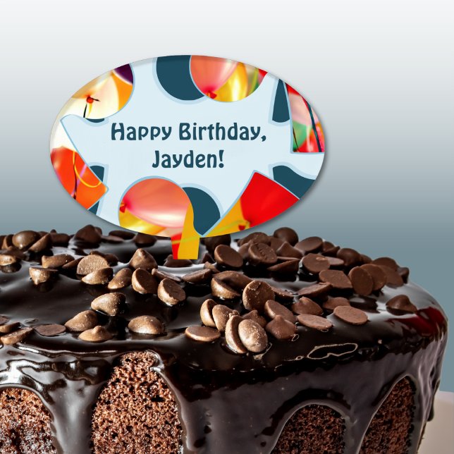 Fun Jigsaw Puzzle Kids Birthday  Cake Topper (Creator Uploaded)