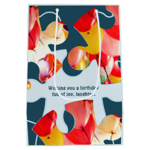 Fun Jigsaw Puzzle Kids Happy Birthday Medium Gift Bag