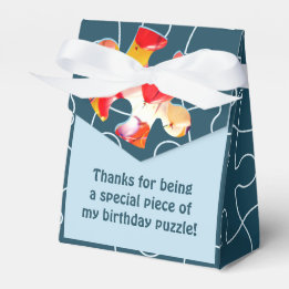 Fun Jigsaw Puzzle Kids Happy Birthday Thank You Favor Boxes