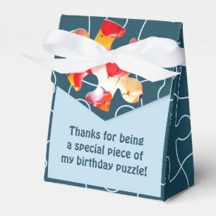 Fun Jigsaw Puzzle Kids Happy Birthday Thank You Favor Boxes