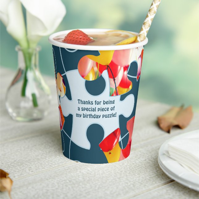 Fun Jigsaw Puzzle Motto Custom Accent Image  Paper Cups (Insitu)