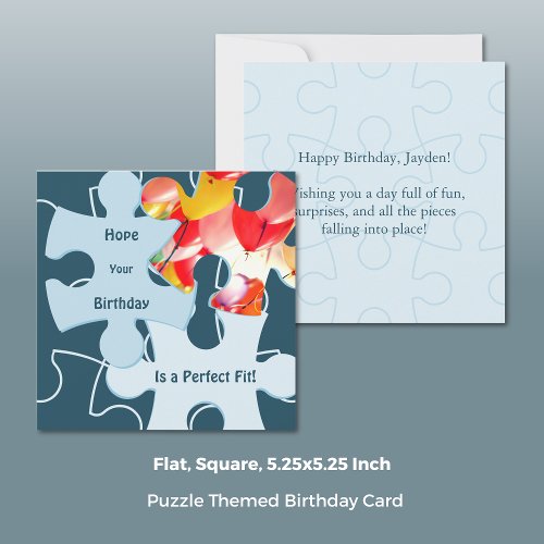 Fun Jigsaw Puzzle Pieces Birthday Greeting