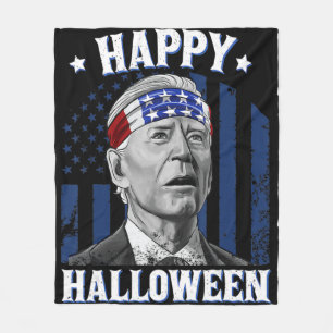 Fun Joe Biden Happy Halloween Confused For 4th Of Fleece Blanket