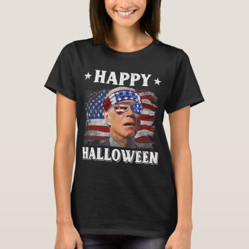 Fun Joe Biden Happy Halloween Confused th of July  T_Shirt