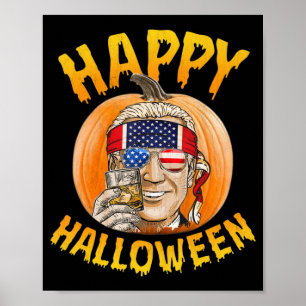 Fun Joe Biden Pumpkin Happy Halloween Confused th Poster