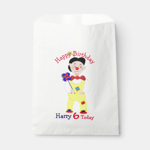 Fun Jolly Circus Clown Themed Party Favor Bag