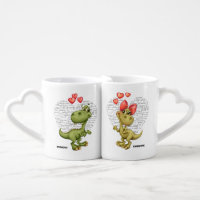 Fun Jurassic Love Valentine's Day Gift Mugs