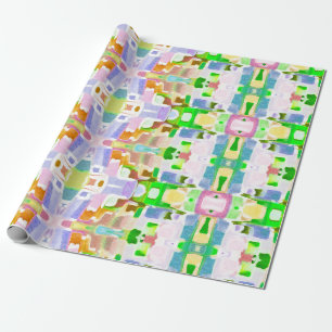 Fun Kaleidoscopic Colors Wrapping Paper