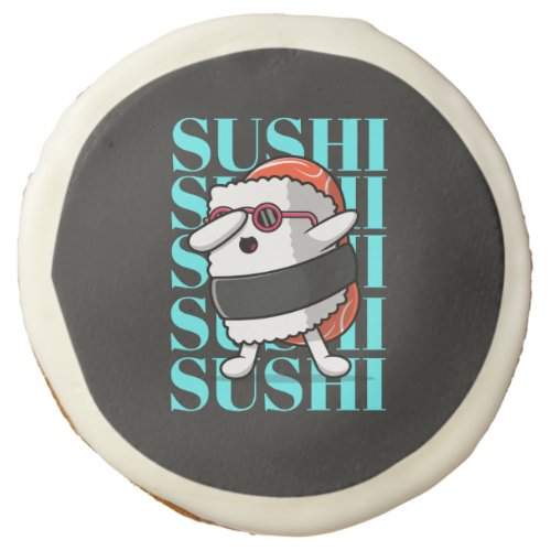 Fun Kawaii Sushi Dab Sugar Cookie