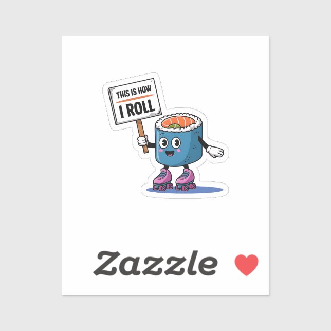 Fun Kawaii Sushi rolling Sticker (Sheet)
