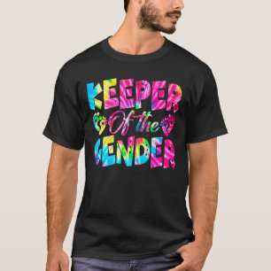 Fun Keeper Of The Gender Tie Dye Pink Or Blue Gend T-Shirt