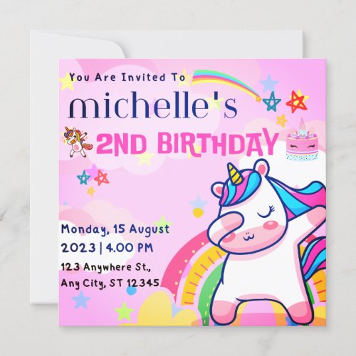 FUN KIDS BIRTHDAY INVITATION